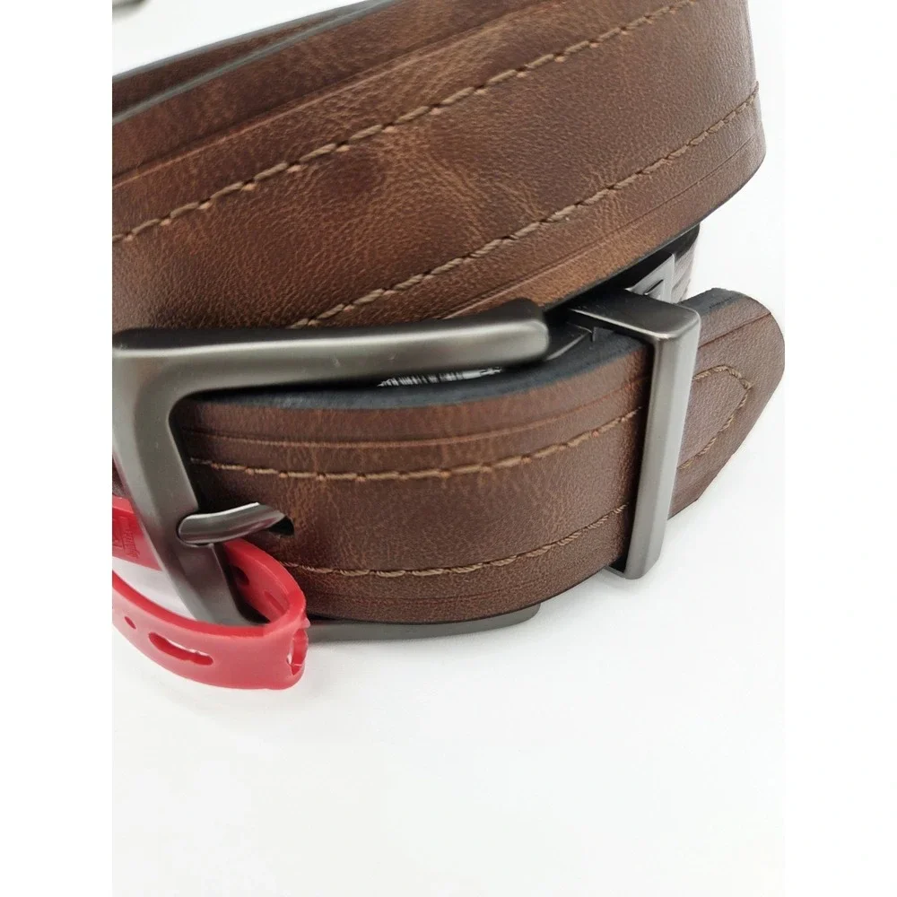 NEW Levis Men's Sz XL 42-44 Brown BLACK Reversible Belt Gunmetal‎ Buckle